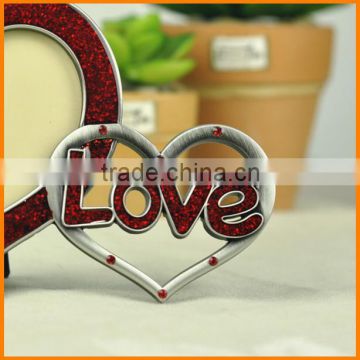 PF10636 soft home wedding gifts red heart-shaped sweet style zinc alloy frame frame