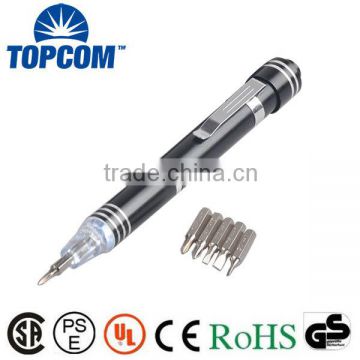 6 Bits LED Pen Screwdriver with Light