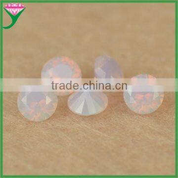 hot sale cheap prices round nano opal pink colour semi precious stone