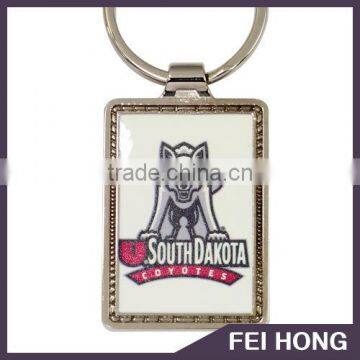 Cheapest good pricecustom logo south dakota digital printing key chain rings