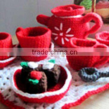 cutest new styles hand knitted crochet tea set