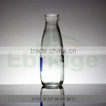 500ml glass milk bottle with cork top round clear glass milk bottle with pp cork cap