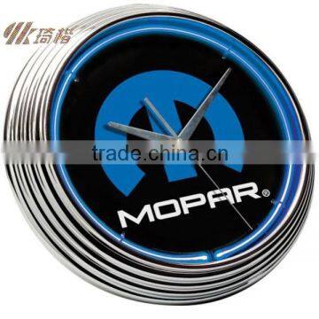 The beauty of simplicity mopar neon wall clock