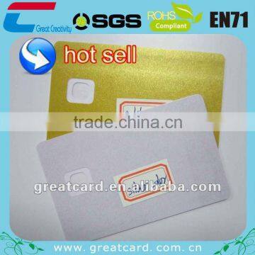 Hot-stamping gold or silver plastic contact chip card