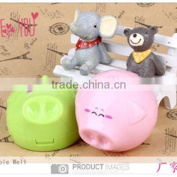 Contact lens case with mirror,factory outlet hot selling animal little pig contact lens case