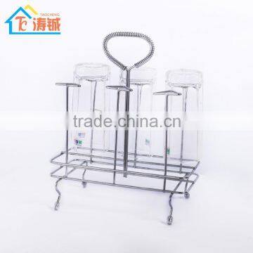 Household Latest Design Wire Heart-shaped Cup Holder/Glass Dish Holder