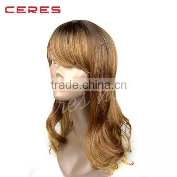 2016 New Arrival Large Stock Ombre Afro Full Lace Wig Human Hair Wig
