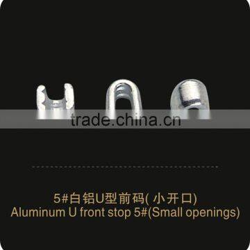 Aluminum U Top Stopper NO.5 Small Opening zipper garment accessories