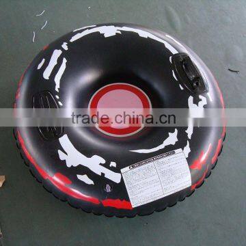 Black Heavy Duty Durable Towable Inflatable Giant Snow Tube With Plastic Bottom