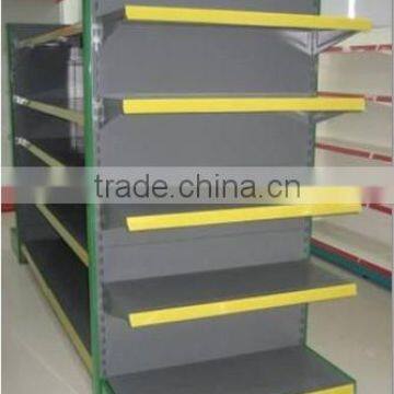 Flat Back Panel Supermarket Gondola Shelving, End Cap and Shelving