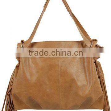 2015 new fashion ladies simple genuine PU leather tote bag