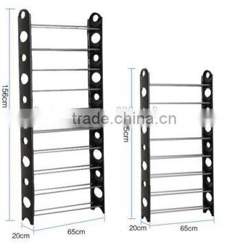 8 tier folding plastic shoe rack round