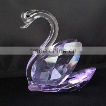 2016 small purple crystal swan wedding gift items in Zhejiang yiwu