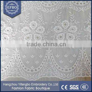 High quality guipure white Cotton lace trim embroidery fabric cotton eyelet lace swiss voile lace in switzerland wholesale