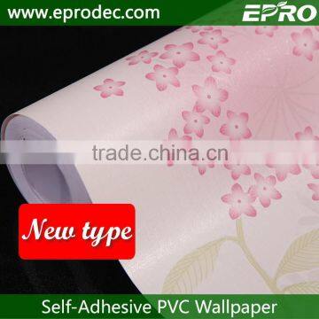 Special Design pink flower wallpaper sticker for walls