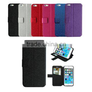 for iphone 6 4.7 black slik slim wallet stand leather high quality factory price