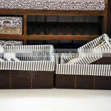 7 hand woven - pastoral style - straw - storage basket storage basket - sundry basket - woven basket
