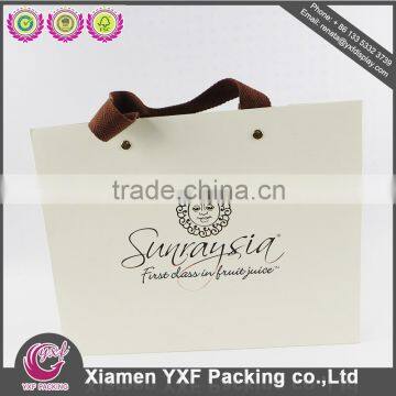 PP Webbing Handle Bags Colored Kraft White Reinforce Paper Print Bag photo-3