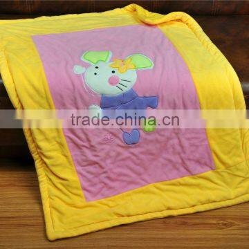 Baby Blanket Cartoon Animal Embroidered Kids Coral Fleece Blanket With Bright Color photo-6
