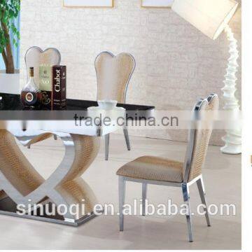 Newest Design Restaurant Chair Wholesale Hotel Dining Chair Stainless Steel Chair photo-3