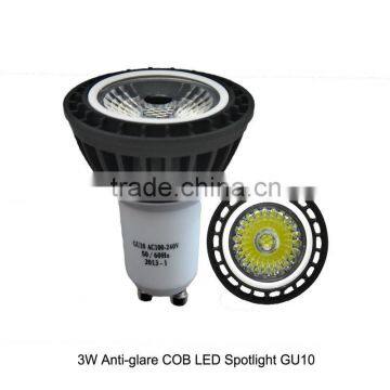 Spot Light, Anti-glare design, Uniform Lighting Effect,GU10 LED 3 Watt