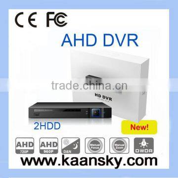 2015 New products! h.264 real time support 2 HDD 8ch ahd dvr and ahd cameras