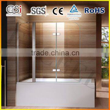 Hot sale 6mm glass folding bathtub shower door EX-206