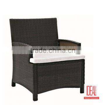 2016 popular style PE rattan wicker chair/antique living room chairs/cheap OUTDOOR PE RATTAN SINGLE CHAIR