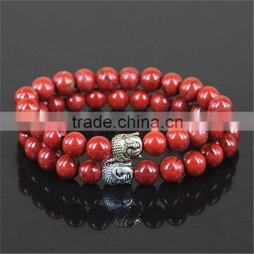 KJL-0088 2016 Fashion Design Natural Stone Beads Buddha Bracelet, Handmade Beaded Elastic Stretch Bracelet Jewelry