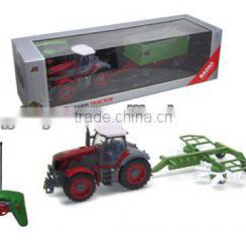 HOT!Battery operated toy car 1:28 6CH RC Farm Tractor with good quality and license toys