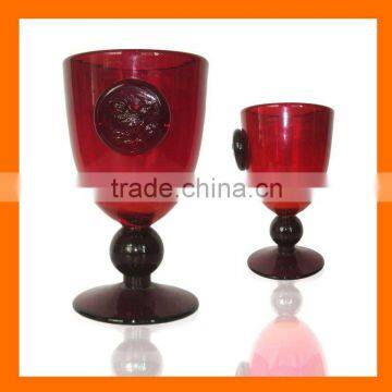 Hand made colored decorative wine glass,water glass