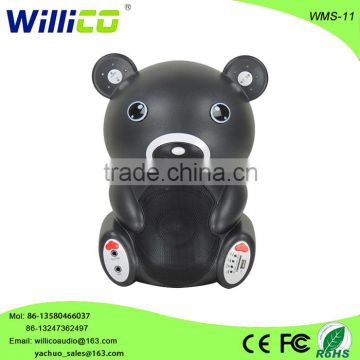 Willico cute mini hifi portable bear speaker wirh wireless mic