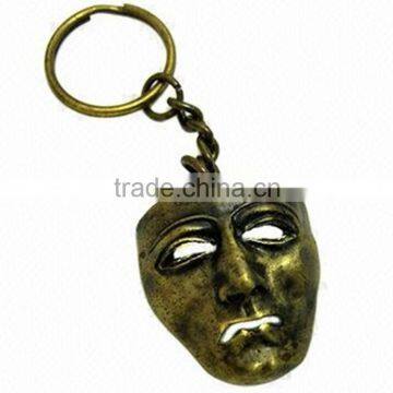 2016 new design high quality brass mask keychain