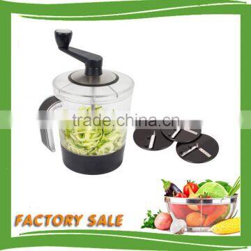 2016 factory direct sale products tri blade plastic spiral vegetable slicer