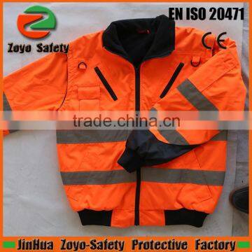 Factory price High Visibility 100% Polyester Reflective Safety Jacket