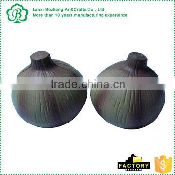 Customized high quality garlic stress ball, food shape pu foam ball