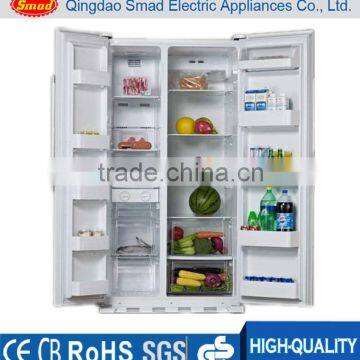 LED display Freestanding home use 512L side by side door no frost compressor refrigerator