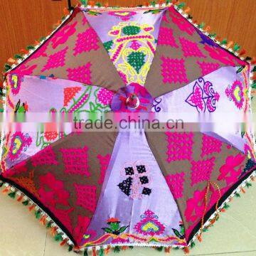 Indian Designer Parasol Cotton Patchwork Decor Umbrella Parasol