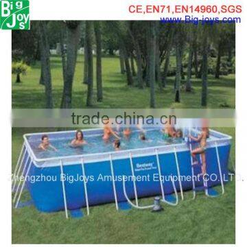 Stainless steel frame above ground swimming pool for kids and adults