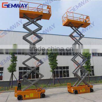 6m lift height electric mobile scissor lift for elevated aerial working platform