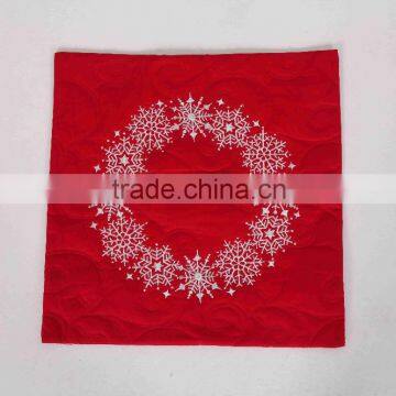 Christmas Style Embroidery Cotton Decorative Cushion Cover