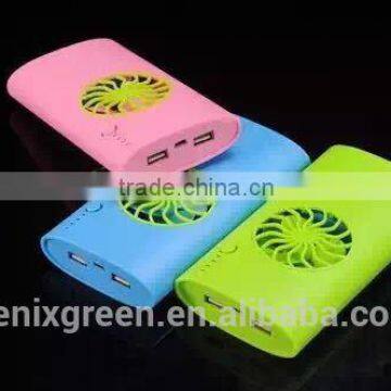 Hot New Products for 2016 Hot Summer Cooling Fan Power Bank 7800mAh Electric Fan Portable Mobile Power Bank in Hot Summer photo-5