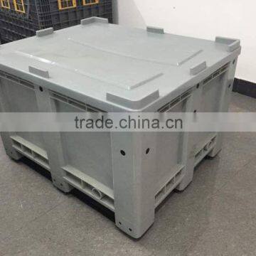 600 Litre plastic pallet box, plastic material pallet container with lid