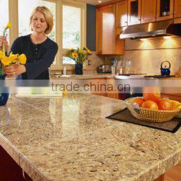 Customized glossy granite kitchen island table countertop