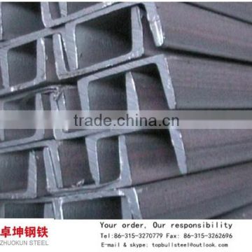 China Hot Rolled Low Carbon Steel U Channel Bars JIS