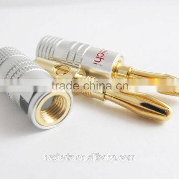 High-quality Gold Plated Speaker Banana Plug Male Audio Connector