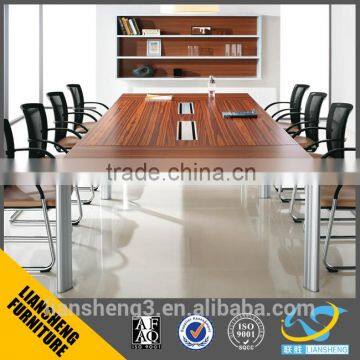 2016 popular design conference table for office furniture design 12 people with stainless steel base LS-2162