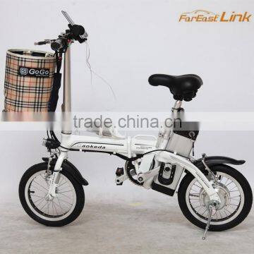 Collapsible Electric Bicycle BCP & two wheels electric folding bike/ green power electric bike