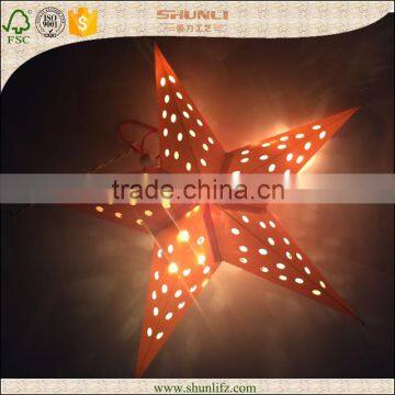 Mini 5 points hanging origami paper star light