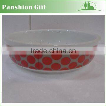 customized ceramic dog food bowl with decal